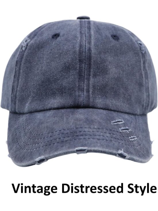 〽️Women Navy High Ponytail Baseball Cap Trucker Bad Hair Day Adjustable main image 4